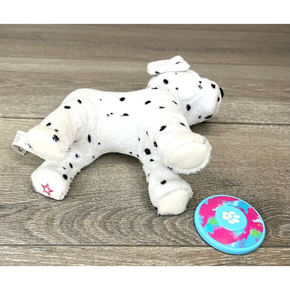American Girl Doll Pet Poseable DALMATIAN PUPPY DOG Plush & Magnetic FRISBEE TOY - Picture 7 of 10